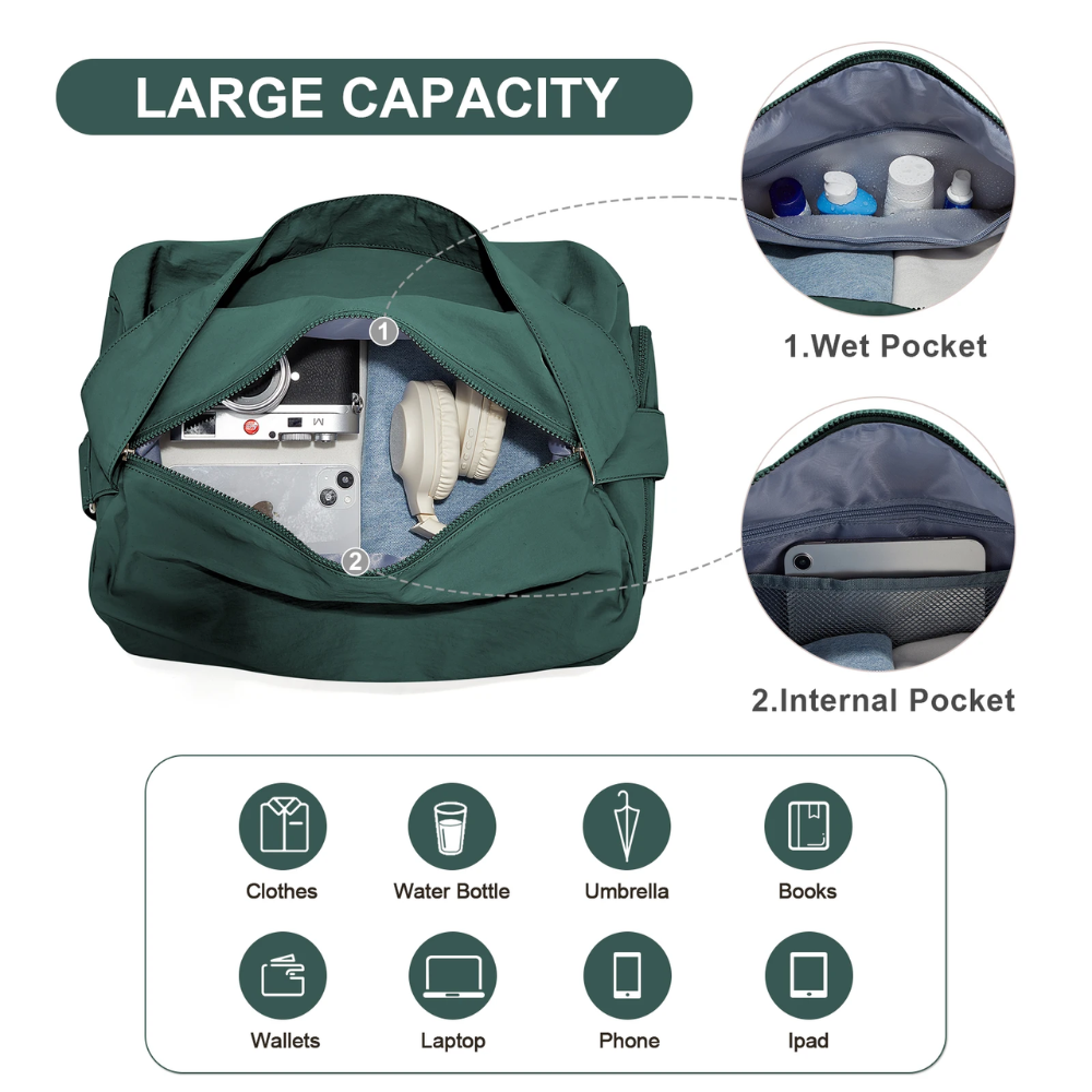 Lightweight Shoe Compartment Gym Bag