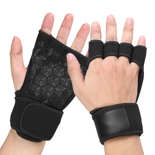 Fingerless Gym Gloves With Wrist Support