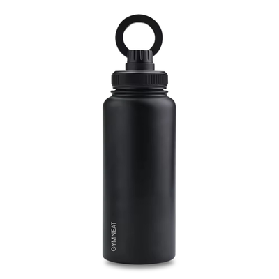 Black Magnetic Water Bottle - 32oz Insulated & Hands-Free Convenience