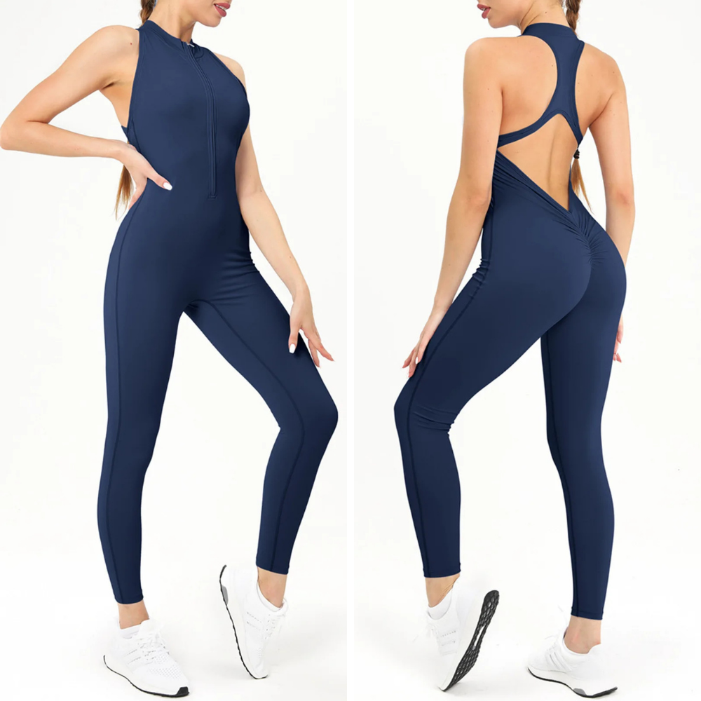 V-Back Gym Jumpsuit