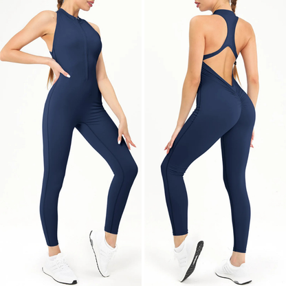 V-Back Gym Jumpsuit