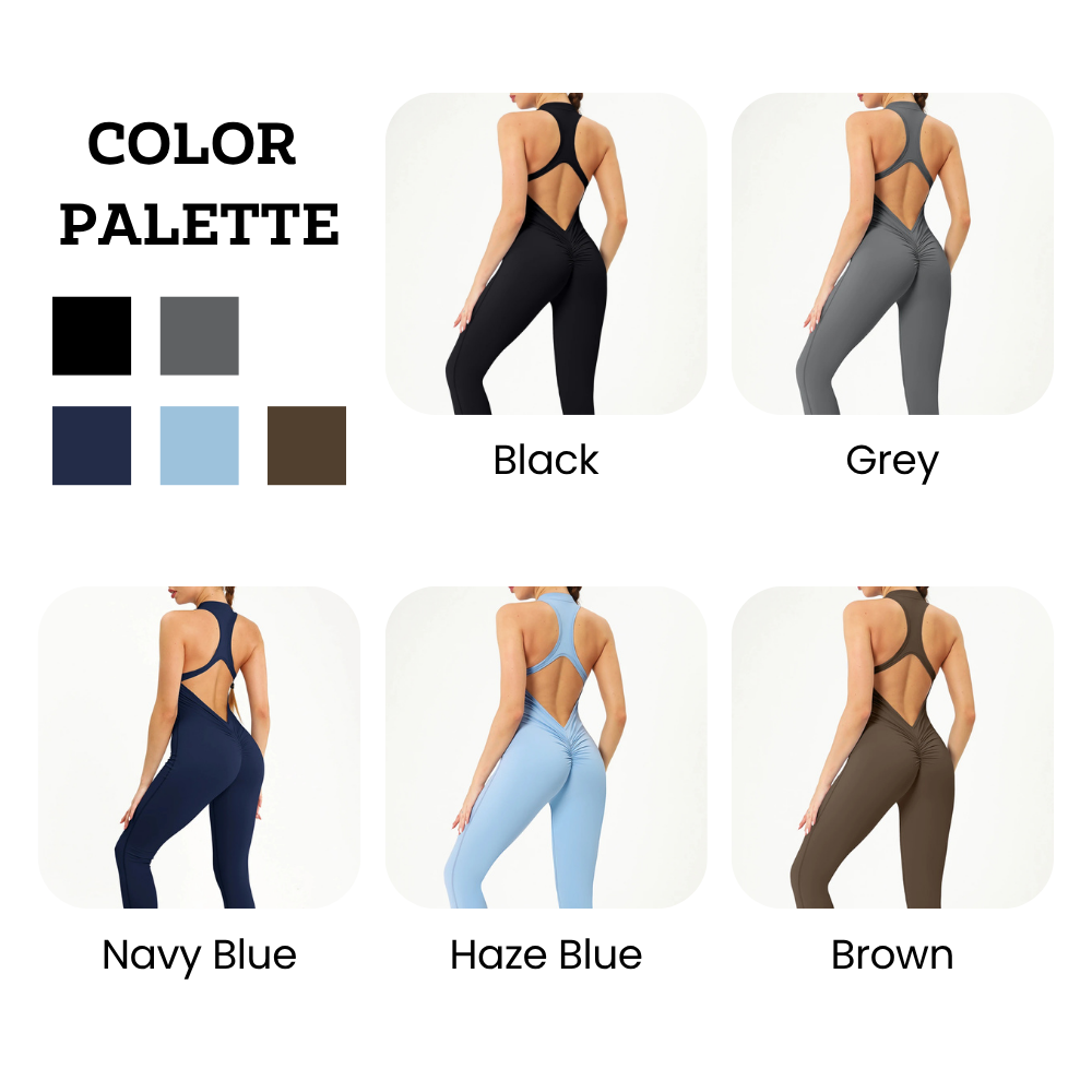 V-Back Gym Jumpsuit