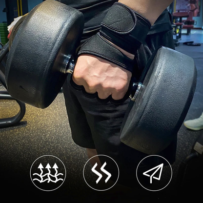 Fingerless Gym Gloves With Wrist Support